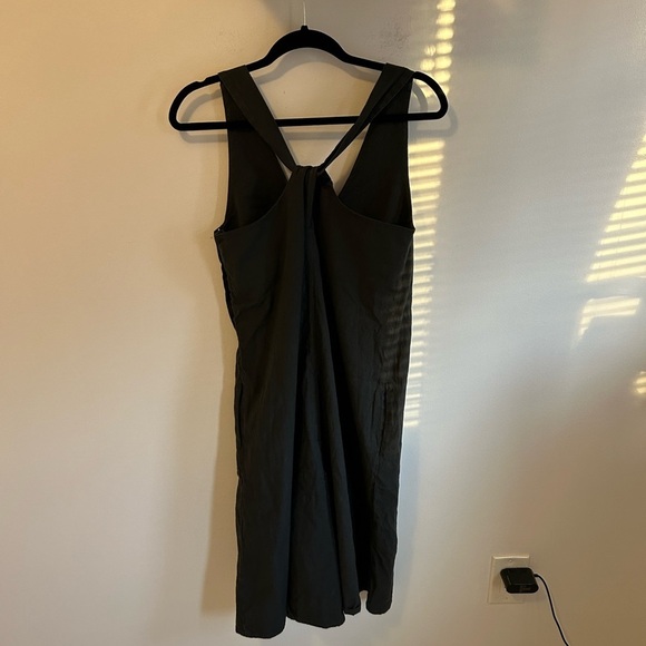 Standard James Perse Linen/Cotton Racerback Romper Black - Picture 4 of 9